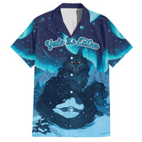 Yule Be Eaten Personalized Family Matching Off Shoulder Short Dress and Hawaiian Shirt Christmas Cat Jolakotturinn Icelandic - Wonder Print Shop