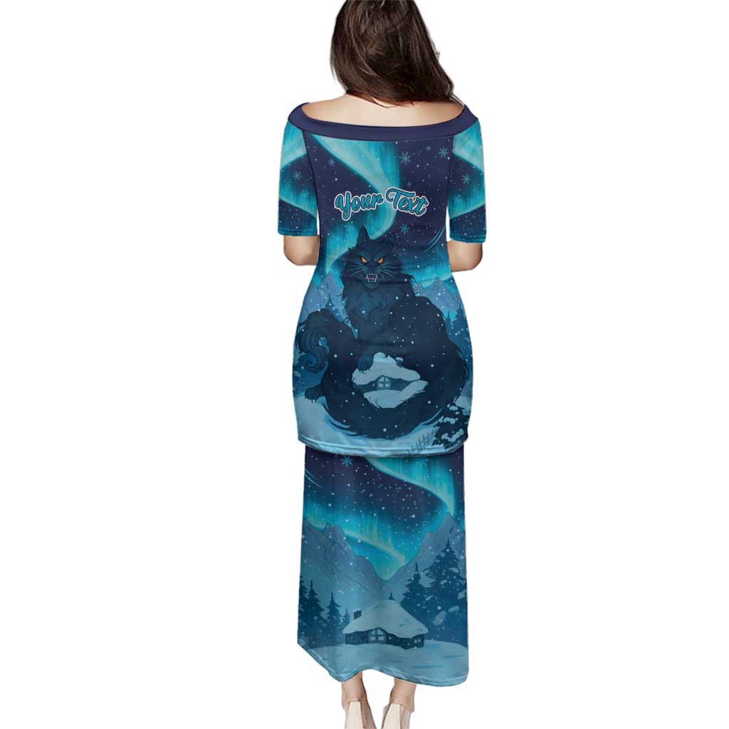 Yule Be Eaten Personalized Family Matching Puletasi and Hawaiian Shirt Christmas Cat Jolakotturinn Icelandic - Wonder Print Shop