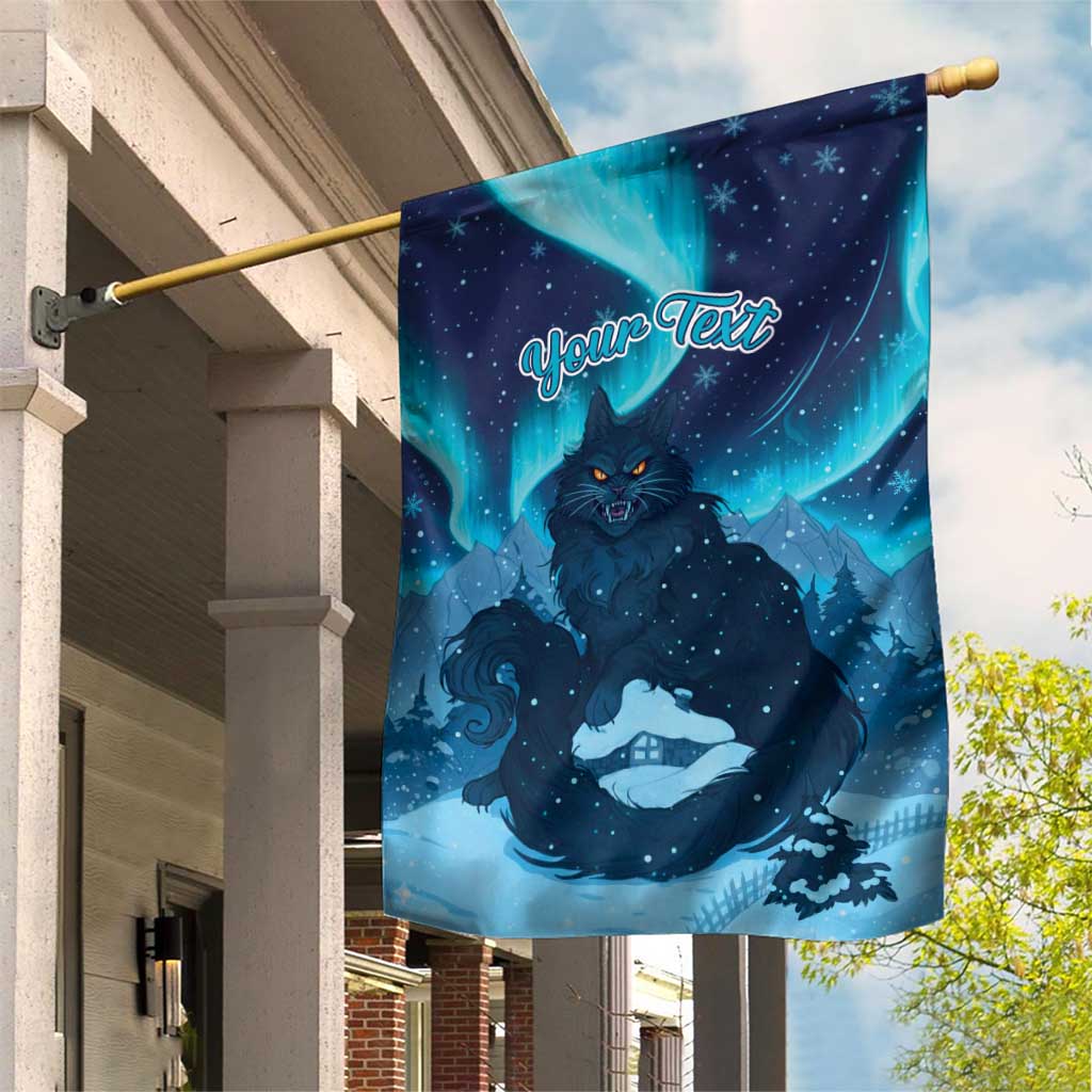 Yule Be Eaten Personalized Garden Flag Christmas Cat Jolakotturinn Icelandic - Wonder Print Shop