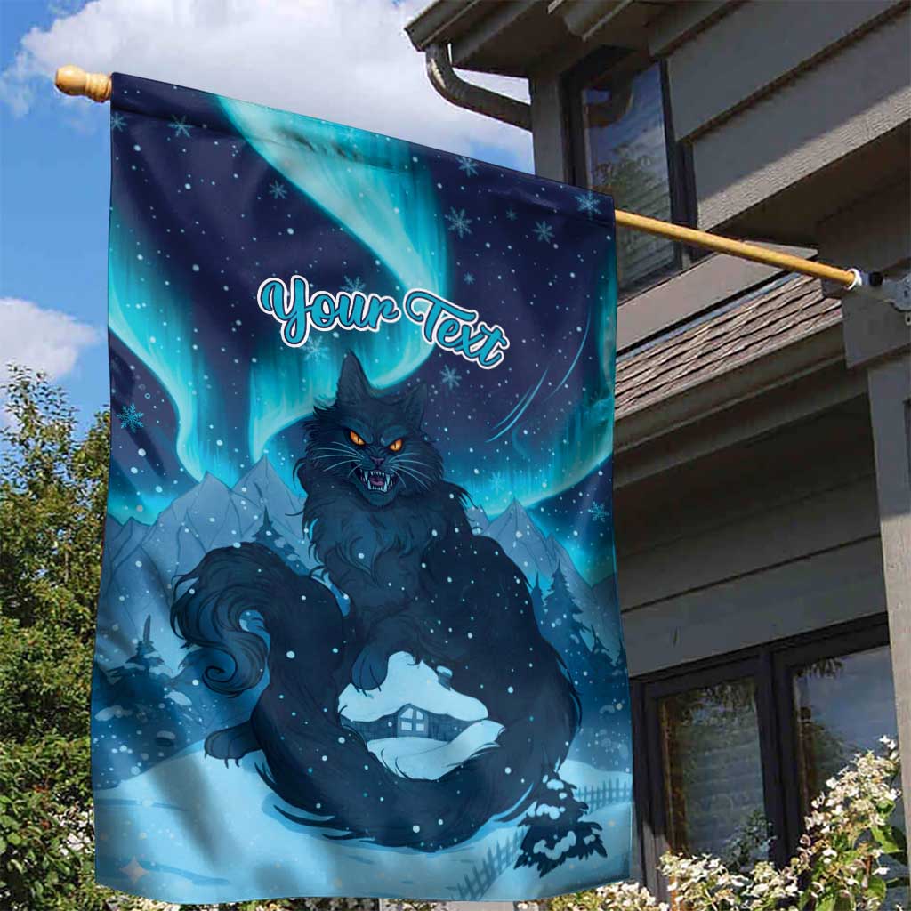 Yule Be Eaten Personalized Garden Flag Christmas Cat Jolakotturinn Icelandic - Wonder Print Shop