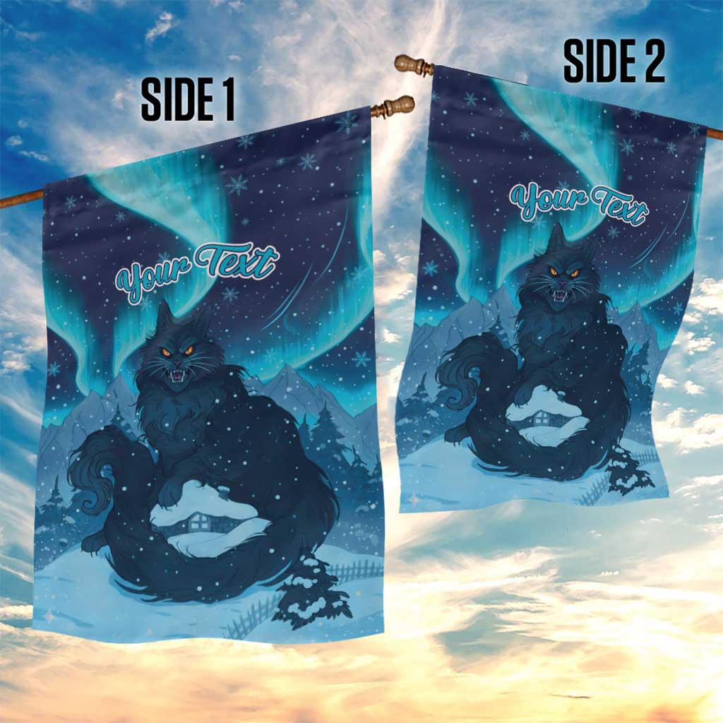 Yule Be Eaten Personalized Garden Flag Christmas Cat Jolakotturinn Icelandic - Wonder Print Shop