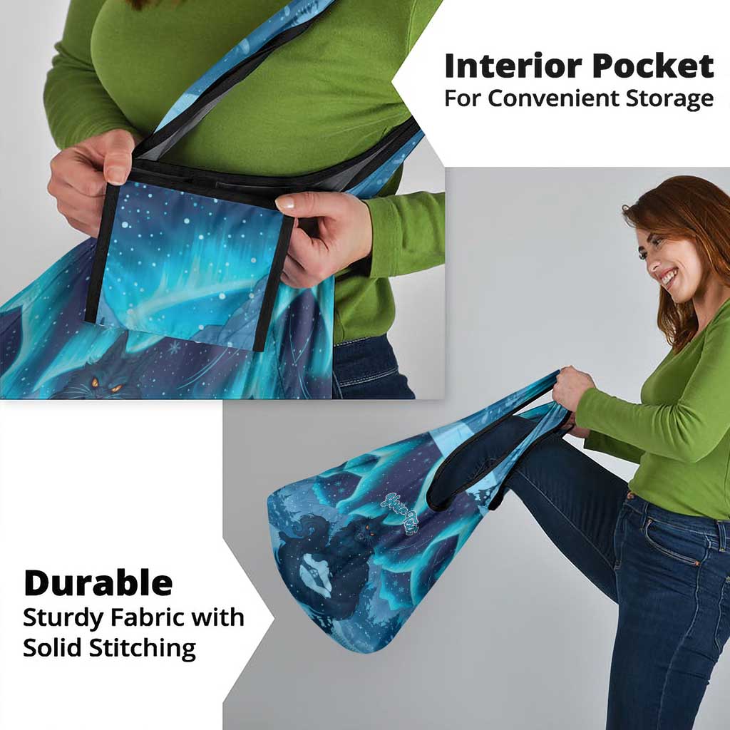 Yule Be Eaten Personalized Grocery Bag Christmas Cat Jolakotturinn Icelandic - Wonder Print Shop