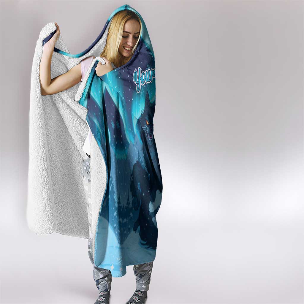 Yule Be Eaten Personalized Hooded Blanket Christmas Cat Jolakotturinn Icelandic - Wonder Print Shop