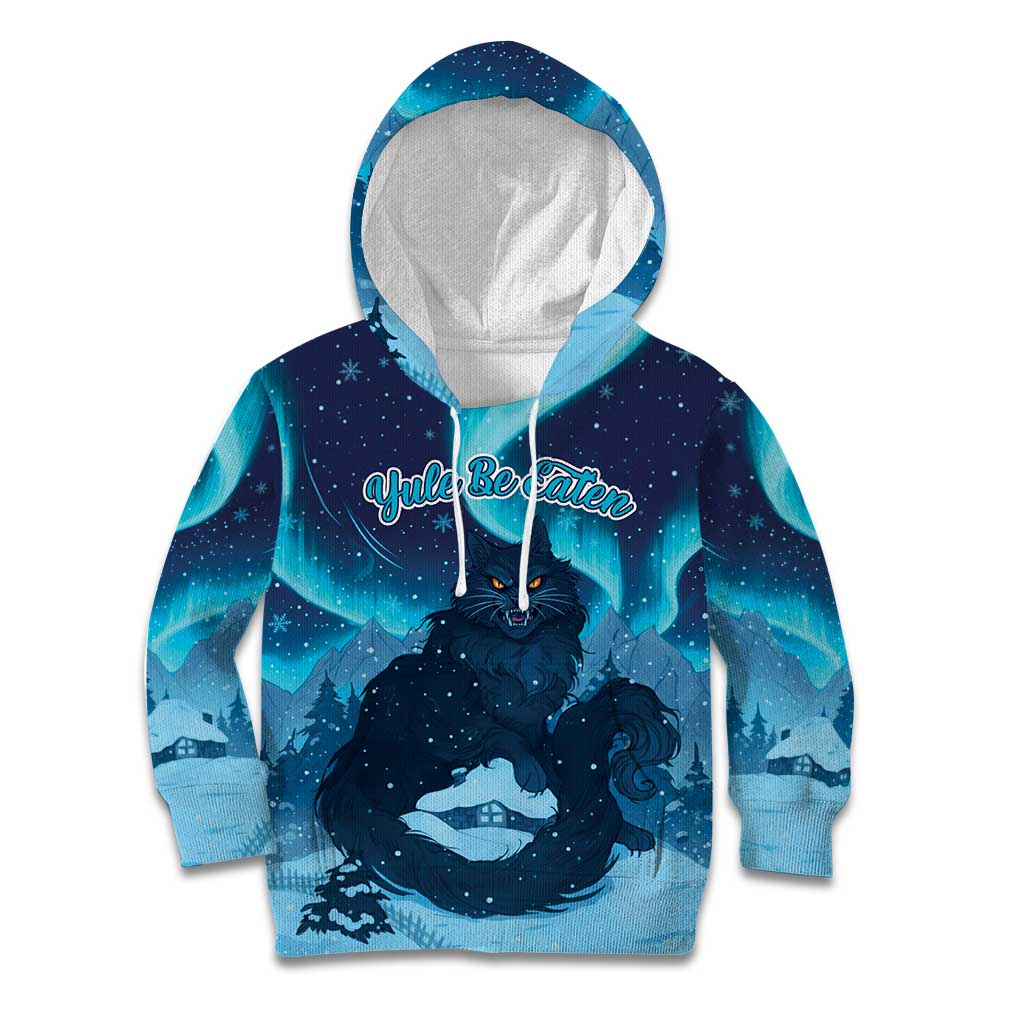 Yule Be Eaten Personalized Kid Hoodie Christmas Cat Jolakotturinn Icelandic - Wonder Print Shop