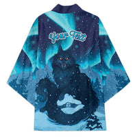Yule Be Eaten Personalized Kimono Christmas Cat Jolakotturinn Icelandic - Wonder Print Shop