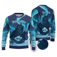 Yule Be Eaten Personalized Ugly Christmas Sweater Christmas Cat Jolakotturinn Icelandic - Wonder Print Shop