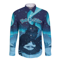 Yule Be Eaten Personalized Long Sleeve Button Shirt Christmas Cat Jolakotturinn Icelandic - Wonder Print Shop