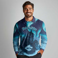 Yule Be Eaten Personalized Long Sleeve Polo Shirt Christmas Cat Jolakotturinn Icelandic - Wonder Print Shop