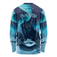 Yule Be Eaten Personalized Long Sleeve Shirt Christmas Cat Jolakotturinn Icelandic - Wonder Print Shop