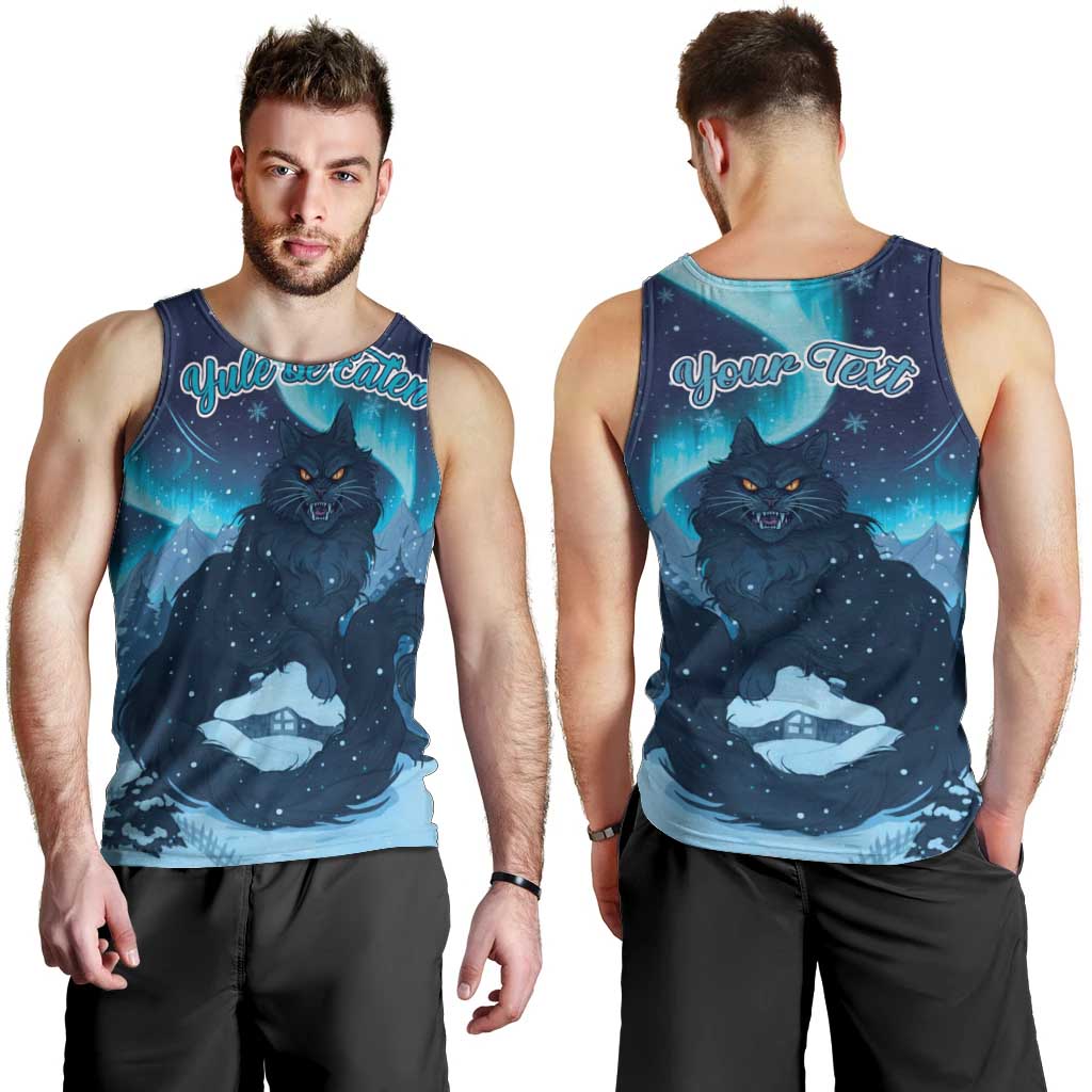 Yule Be Eaten Personalized Men Tank Top Christmas Cat Jolakotturinn Icelandic - Wonder Print Shop