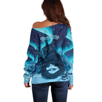 Yule Be Eaten Personalized Off Shoulder Sweater Christmas Cat Jolakotturinn Icelandic - Wonder Print Shop