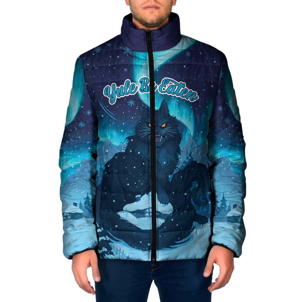 Yule Be Eaten Personalized Padded Jacket Christmas Cat Jolakotturinn Icelandic - Wonder Print Shop