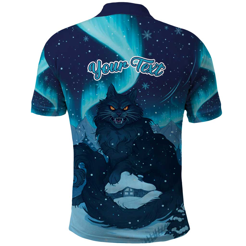 Yule Be Eaten Personalized Polo Shirt Christmas Cat Jolakotturinn Icelandic - Wonder Print Shop