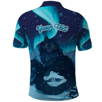 Yule Be Eaten Personalized Polo Shirt Christmas Cat Jolakotturinn Icelandic - Wonder Print Shop