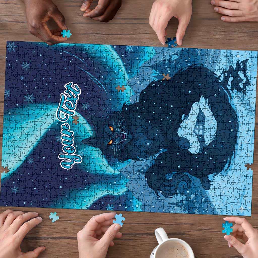 Yule Be Eaten Personalized Puzzle Christmas Cat Jolakotturinn Icelandic - Wonder Print Shop