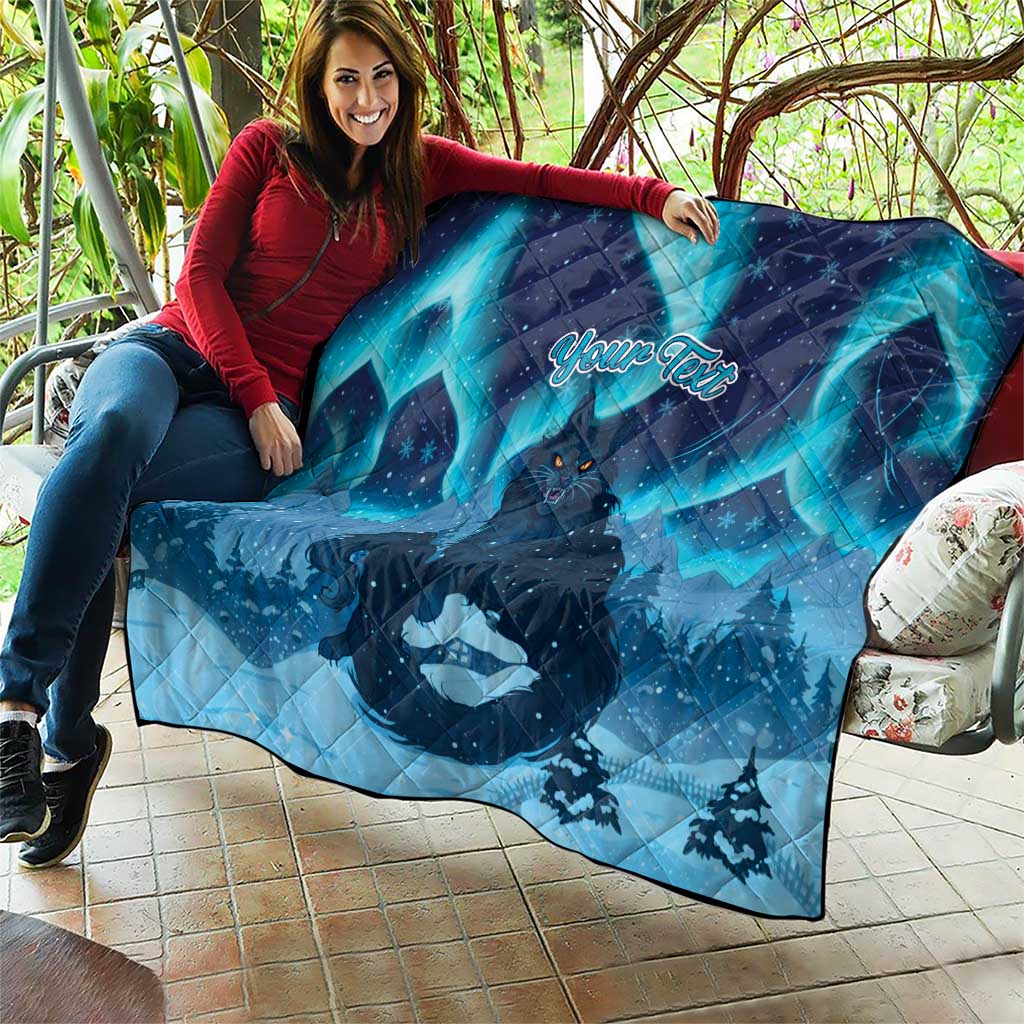 Yule Be Eaten Personalized Quilt Christmas Cat Jolakotturinn Icelandic - Wonder Print Shop