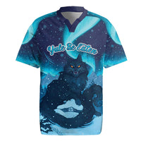 Yule Be Eaten Personalized Rugby Jersey Christmas Cat Jolakotturinn Icelandic - Wonder Print Shop