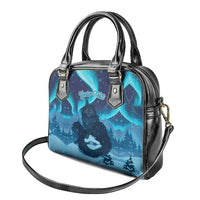 Yule Be Eaten Personalized Shoulder Handbag Christmas Cat Jolakotturinn Icelandic - Wonder Print Shop