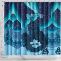 Yule Be Eaten Personalized Shower Curtain Christmas Cat Jolakotturinn Icelandic - Wonder Print Shop