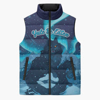 Yule Be Eaten Personalized Sleeveless Puffer Jacket Christmas Cat Jolakotturinn Icelandic - Wonder Print Shop