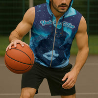 Yule Be Eaten Personalized Sleeveless Zip Hoodie Christmas Cat Jolakotturinn Icelandic - Wonder Print Shop