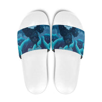 Yule Be Eaten Personalized Slide Sandals Christmas Cat Jolakotturinn Icelandic - Wonder Print Shop