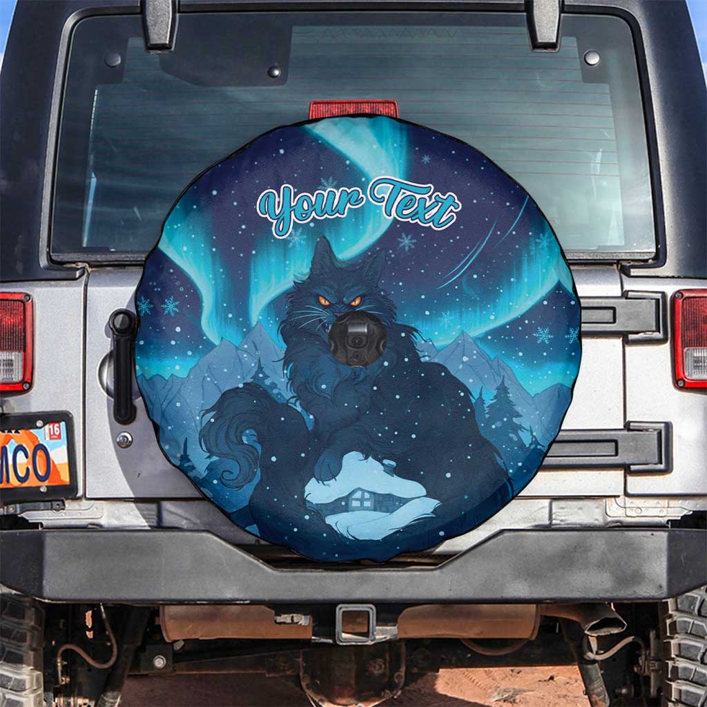 Yule Be Eaten Personalized Spare Tire Cover Christmas Cat Jolakotturinn Icelandic - Wonder Print Shop