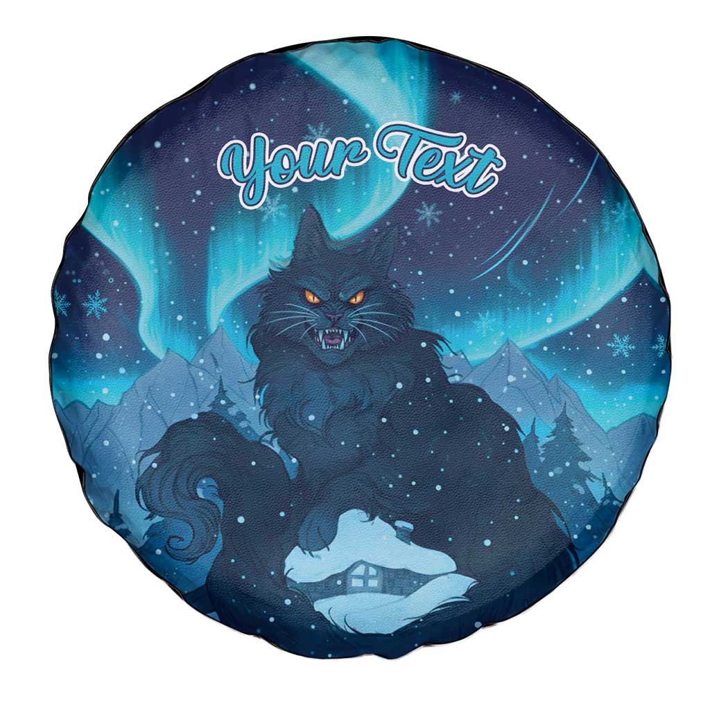 Yule Be Eaten Personalized Spare Tire Cover Christmas Cat Jolakotturinn Icelandic - Wonder Print Shop