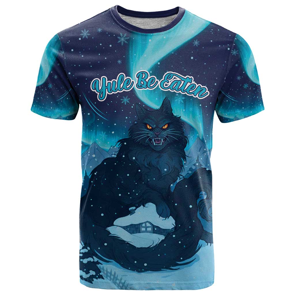 Yule Be Eaten Personalized T Shirt Christmas Cat Jolakotturinn Icelandic - Wonder Print Shop