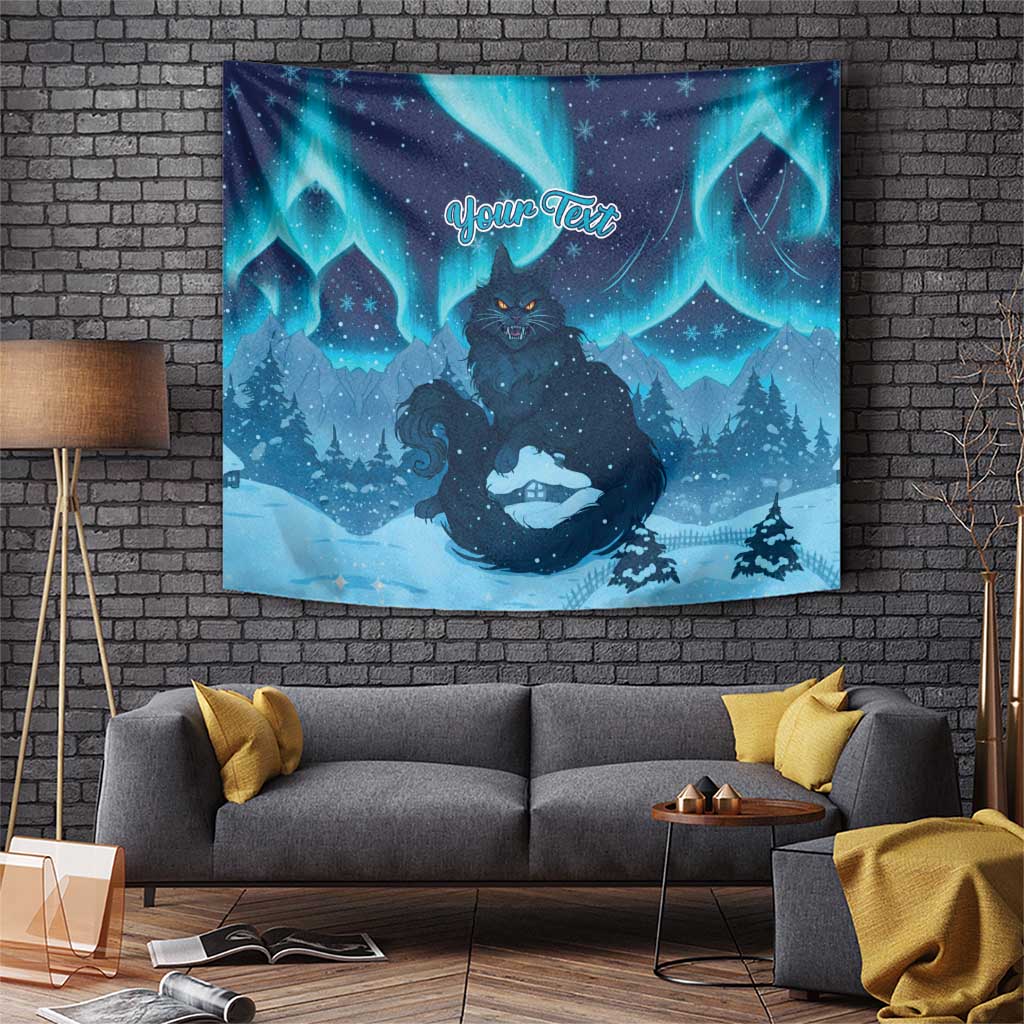 Yule Be Eaten Personalized Tapestry Christmas Cat Jolakotturinn Icelandic - Wonder Print Shop