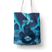 Yule Be Eaten Personalized Tote Bag Christmas Cat Jolakotturinn Icelandic - Wonder Print Shop