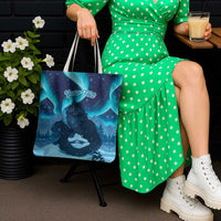 Yule Be Eaten Personalized Tote Bag Christmas Cat Jolakotturinn Icelandic - Wonder Print Shop