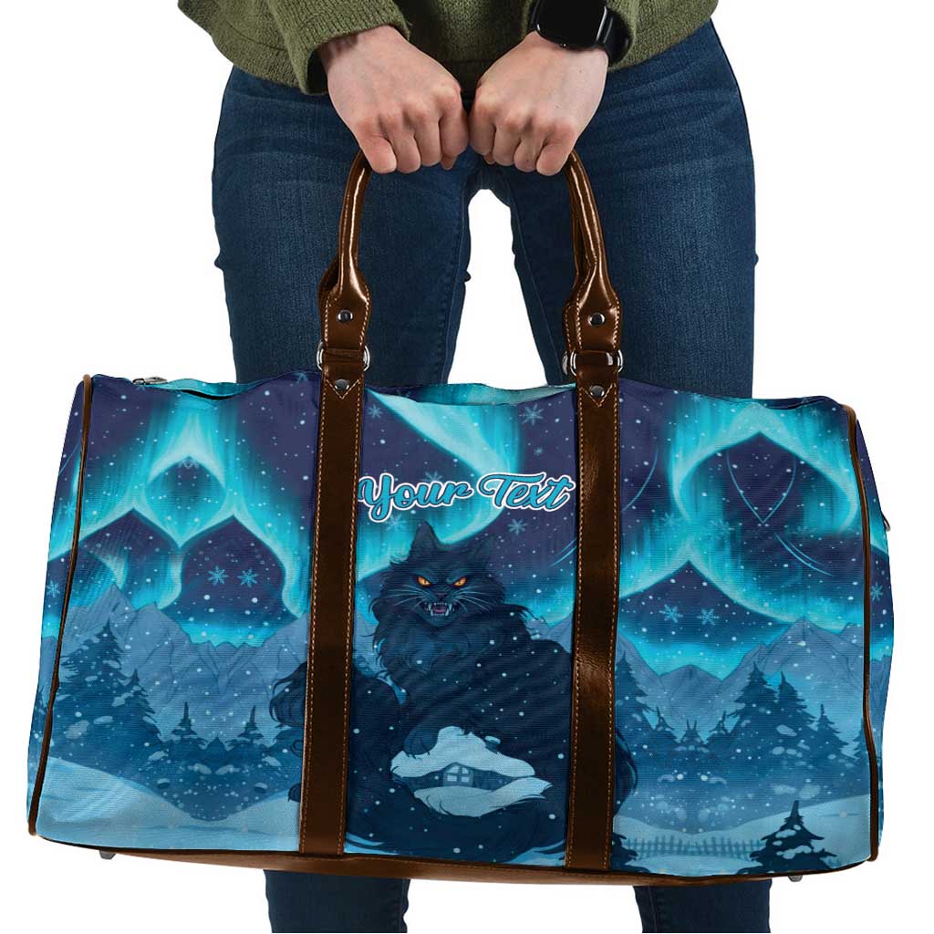 Yule Be Eaten Personalized Travel Bag Christmas Cat Jolakotturinn Icelandic - Wonder Print Shop