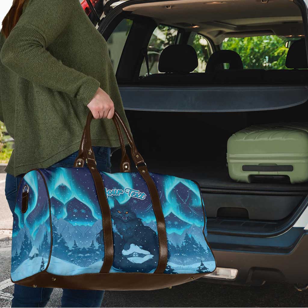 Yule Be Eaten Personalized Travel Bag Christmas Cat Jolakotturinn Icelandic - Wonder Print Shop