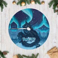 Yule Be Eaten Personalized Tree Skirt Christmas Cat Jolakotturinn Icelandic - Wonder Print Shop