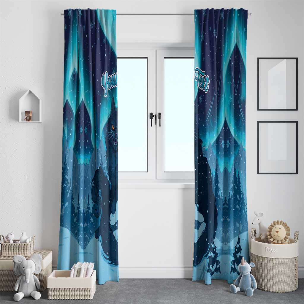 Yule Be Eaten Personalized Window Curtain Christmas Cat Jolakotturinn Icelandic - Wonder Print Shop