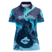 Yule Be Eaten Personalized Women Polo Shirt Christmas Cat Jolakotturinn Icelandic - Wonder Print Shop