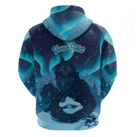 Yule Be Eaten Personalized Zip Hoodie Christmas Cat Jolakotturinn Icelandic - Wonder Print Shop