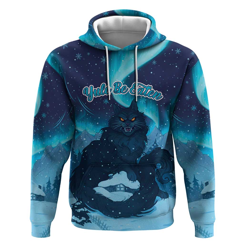 Yule Be Eaten Personalized Zip Hoodie Christmas Cat Jolakotturinn Icelandic - Wonder Print Shop