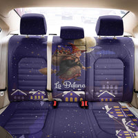 Italy Christmas Back Car Seat Cover La Befana Flying Over Winter Night - Wonder Print Shop