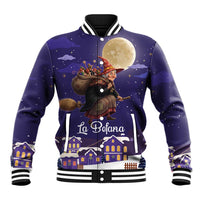 Italy Christmas Baseball Jacket La Befana Flying Over Winter Night - Wonder Print Shop