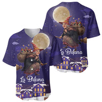 Italy Christmas Baseball Jersey La Befana Flying Over Winter Night - Wonder Print Shop