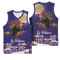 Italy Christmas Basketball Jersey La Befana Flying Over Winter Night - Wonder Print Shop