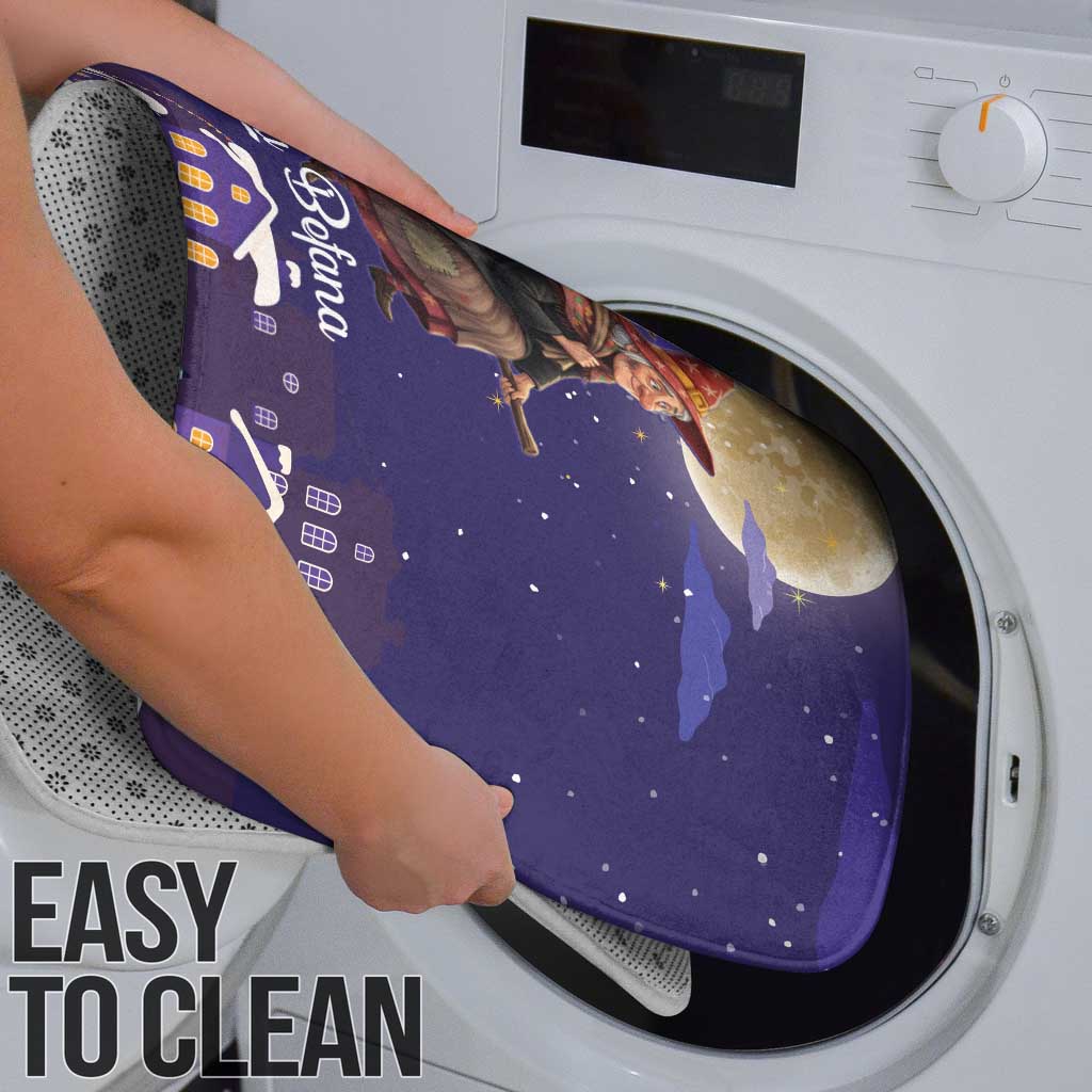 Italy Christmas Bathroom Set La Befana Flying Over Winter Night - Wonder Print Shop