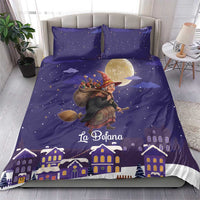 Italy Christmas Bedding Set La Befana Flying Over Winter Night - Wonder Print Shop