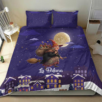 Italy Christmas Bedding Set La Befana Flying Over Winter Night - Wonder Print Shop