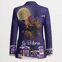 Italy Christmas Blazer La Befana Flying Over Winter Night - Wonder Print Shop