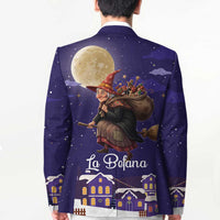 Italy Christmas Blazer La Befana Flying Over Winter Night - Wonder Print Shop