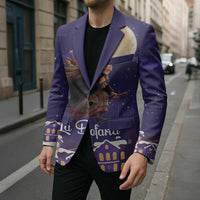 Italy Christmas Blazer La Befana Flying Over Winter Night - Wonder Print Shop