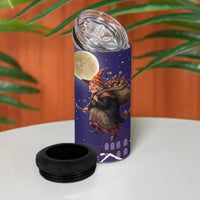 Italy Christmas 4 in 1 Can Cooler Tumbler La Befana Flying Over Winter Night - Wonder Print Shop